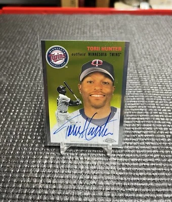  2023 Topps Chrome Platinum Anniversary Torii Hunter Autograph - Image 1 of 2