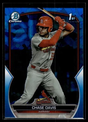 Chase Davis 2023 Bowman Draft Chrome 1st Sapphire Edition A Card #BDC-48 - Image 1 of 2