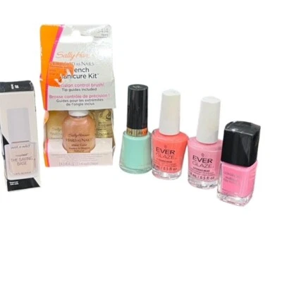 Lot of 6 Nail Polish Sally Hansen Revlon Covergirl Ever Glaze Wet n Wild NEW - Image 1 of 4