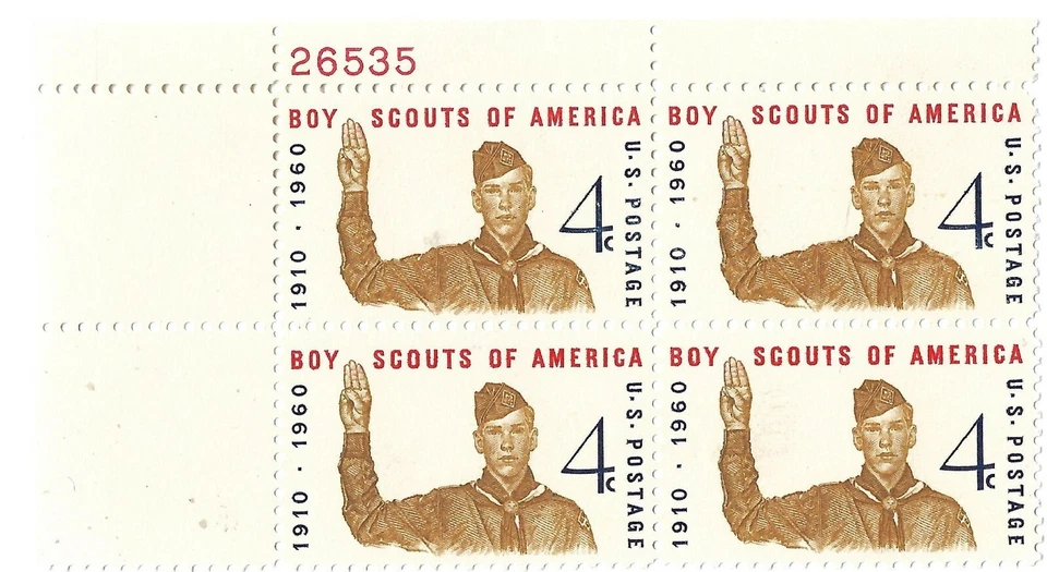 BOY SCOUTS OF AMERICA # 1145 BLOCK OF 4 - Image 1 of 1