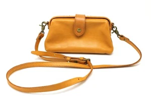 Mustard Leather Small Bag Crossbody - Picture 1 of 11