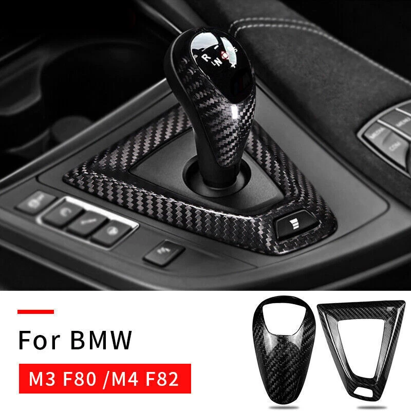For Bmw M3 F80 M4 F82 Real Carbon Fiber Interior Gear Box Shift Knob Cove Trim - Image 1 of 4