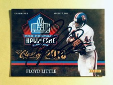 SIGNED FLOYD LITTLE 2010 PANINI HALL OF FAME FOOTBALL CARD AUTOGRAPH - HOF