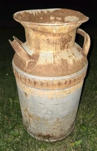 Oatman Bros Sandwich Illinois Dairy Jug Can W/ Stamped Body No Lid - Picture 1 of 10