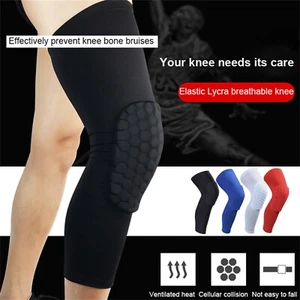 Football Basketball Knee Pads Honeycomb Knee Brace Support Leg Elbow Protect SS - Picture 1 of 24