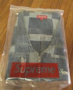 Supreme Patched Denim Vest Size Large Blue SS21 Supreme New York Brand New DS 