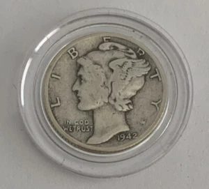 1942-D Mercury Dime Winged Liberty Head - Bild 1 von 2