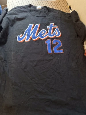 2002 Roberto Alomar #12 New York Mets Black Shirt 2XL - Image 1 of 3