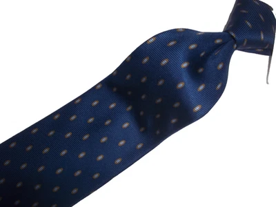 (Corbata de seda tejida italiana lunares azul real Prada L61" x 3,75" W Foto 1 de 4