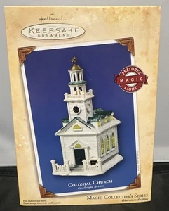 2004 Hallmark Keepsake Christmas Ornament Colonial Church Candlelight Services - Picture 1 of 2