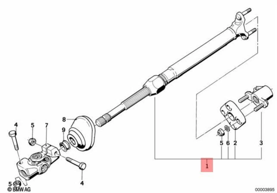 Eje de dirección original BMW M5 E31 E32 E34 518g 518i 520i 524td 525i 32311162082 Foto 1 de 1