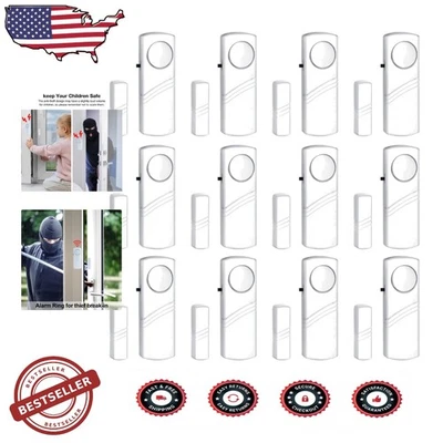 Elite 12 Pack Door Window Alarms - 95dB Wireless Entry Warning Kid Safety System - Image 1 of 4