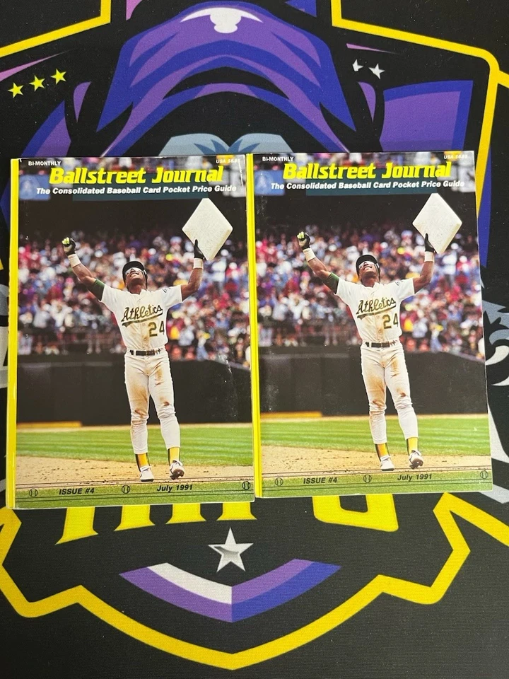 Vintage 1991 Lot Of 2 - Ballstreet Journal Books  Rickey Henderson - Image 1 of 4