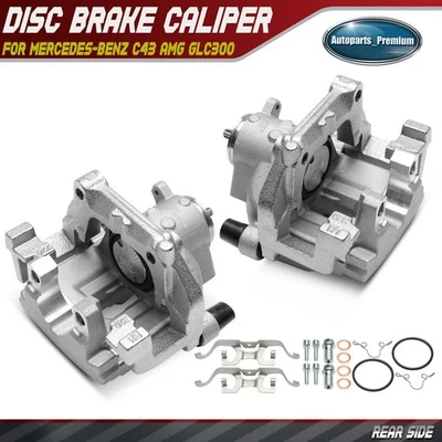 Pair Rear Brake Calipers with Bracket for Mercedes-Benz W205 C43 AMG W253 GLC300 - Image 1 of 4