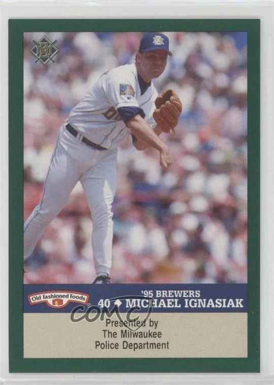 1995 Milwaukee Brewers Police Mike Ignasiak Michael #40 - Image 1 of 2