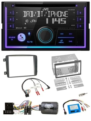 JVC Lenkrad USB 2DIN DAB Bluetooth CD Autoradio für Mercedes C W203 2000-2004 ak - Bild 1 von 4