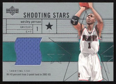 2003-04 Upper Deck Shooting Stars Jerseys Wesley Person #SS-WP Grizzlies - Image 1 of 2