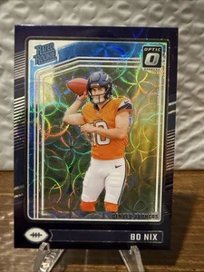 2024 Panini Donruss Optic - Rated Rookie Bo Nix #209 Purple Scope Prizm (RC) - Picture 1 of 2