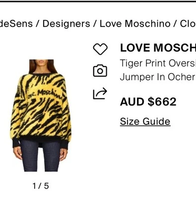 Love Moschino Oversized Jumper  Small - image 1 of 4