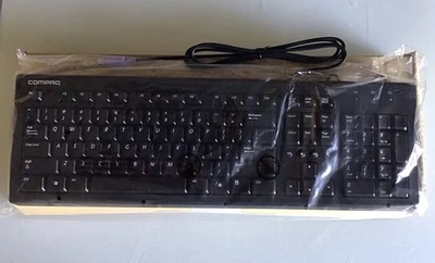 Compaq PS/2 Black 104-KEY Wired Computer Keyboard PR1101 - Brand New - Image 1 of 4
