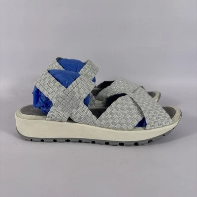 Босоножки Bernie Mev New York Kaia женские размер 5 белые мерцающие без ремешков НОВЫЕ - Изображение 1 из 4