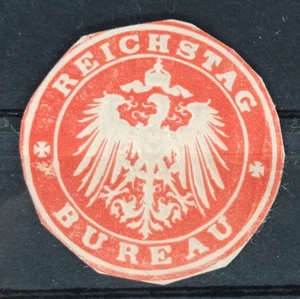 German Letter Seal Stamp MH REICHSTAG BUREAU - Picture 1 of 1