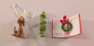 Hallmark der Grinch 3" Ornamente Lucy Liu und Max der Hund Menge 3 - Bild 1 von 7