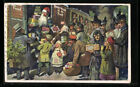 AK Der feldgraue Weihnachtsmann fährt zur Front, Familien mit Liebesgaben am Zu 