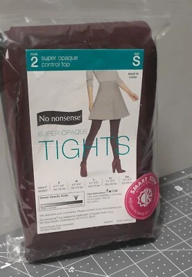 Paquete de 2 pares de medias negras súper opacas No Nonsense talla S "negras/borgoña" Foto 1 de 4