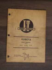 Manual de taller I&T Kubota L175 - L260 folleto de tractor manual de TI no. K-1 Vintage - Imagen 1 de 4