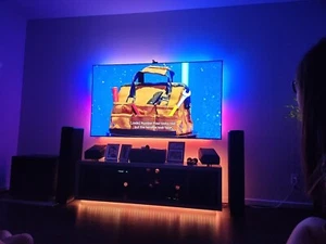 Immersive 75-85 Inch Smart TV Backlight with HD Camera & Dynamic Lighting Sync - Picture 1 of 7