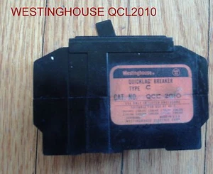 WESTINGHOUSE QCL2010 SCHUTZSCHALTER 10 AMP 2 POLIG TYP C 120/240 QUICKLAG - Bild 1 von 4