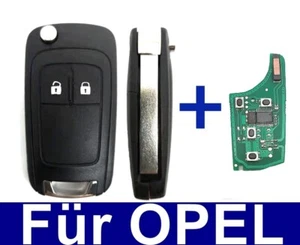 2 Botones Repuesto Llave Plegable + Placa + Transpondedor + Batería para Opel 434MHz - Imagen 1 de 2