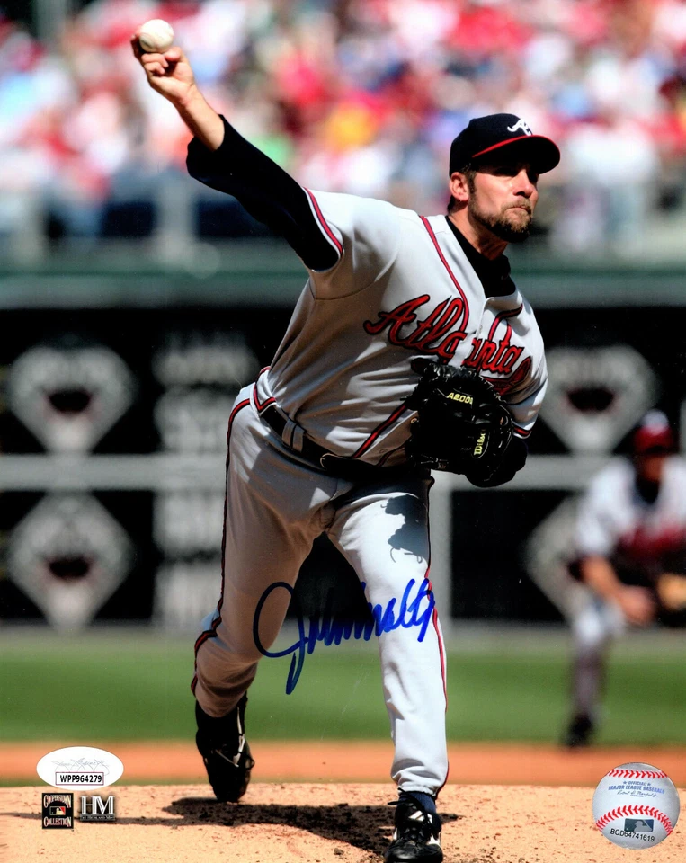 Atl Braves JOHN SMOLTZ Signed 8x10 photo #2 AUTO - HOF - CY - WS CHAMP - JSA - Image 1 of 1