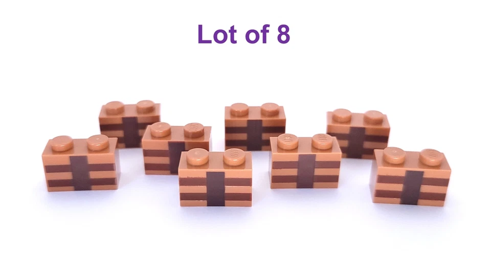 Lego 1x2 Ladrillo con Minecraft Mesa de Artesanía Líneas Patrón Turrón Medio  Foto 1 de 1