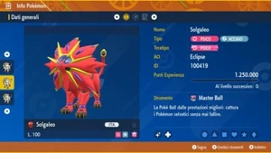 Solgaleo Shiny 6IV BR + Masterball Pokemon Scarlatto, Violetto - Scarlet, Violet - Imagen 1 de 2