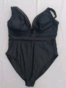 Kim Gravel Swimsuits For All Lattice 1 One Piece Womens Swimsuit Size 26 Black - Picture 1 of 4