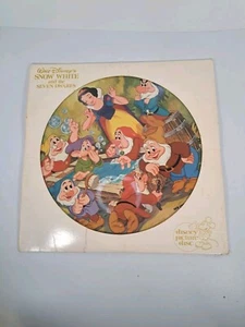 Vintage 1980 Disney Snow White And The Seven Dwarfs & Bambi Picture Disc Vinyls - Picture 1 of 4