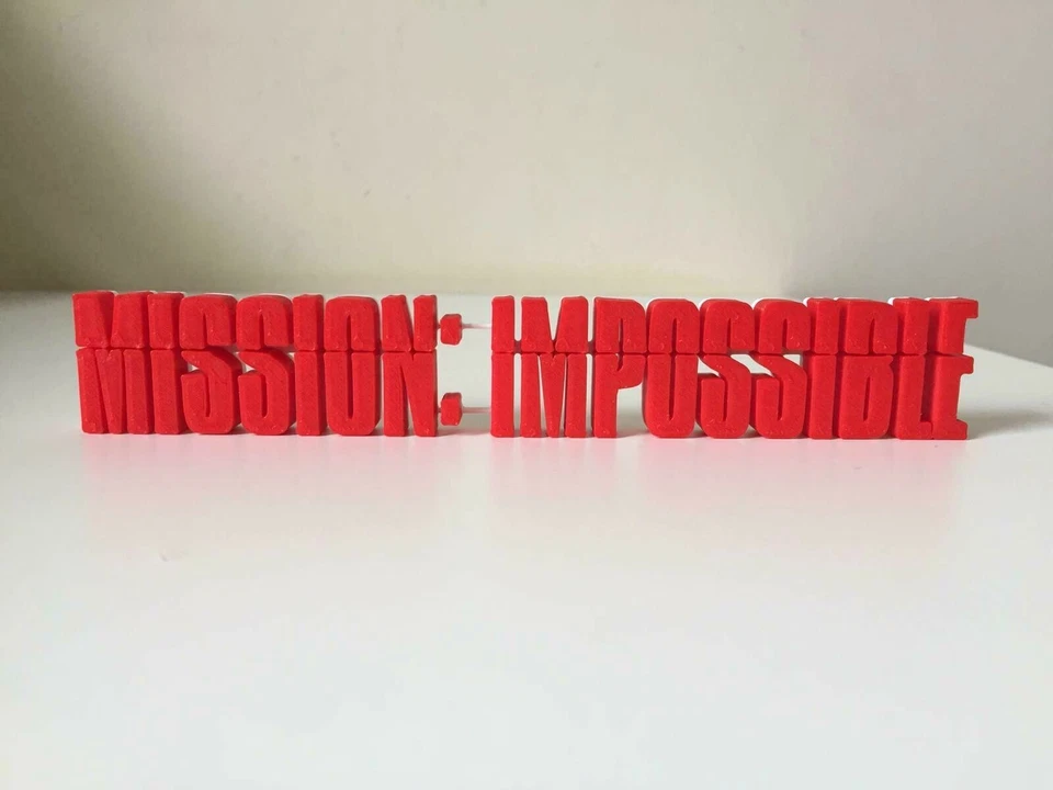 Mission: Impossible Movie Retro Display Collectible Logo Text Memorabilia Stand