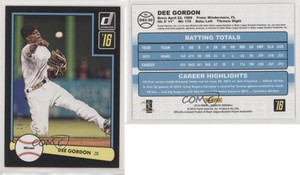 2016 Panini Donruss 1982 Design Black Border /99 Dee Gordon #D82-20