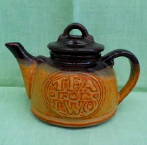 Steingut Keramik "Tea For Two" Teekanne - 1 Pint (550 ml) - Tremar Pottery? - Bild 1 von 5