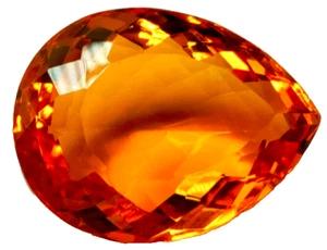 AAA+ 75.50 Ct. Large Yellow Citrine Pear Cut Loose Gemstone Gift for Women/Her - Picture 1 of 6