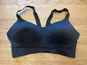 Victoria's Secret Pure Black Solid SMALL DD Love Cloud Crossover Sport Bra VS - Picture 1 of 2
