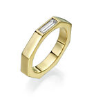 18K White Gold Engagement Rings Octagon Shape 0.28 Carat Diamond G - VS2 Clarity