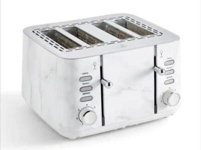 Luxurious Marble Shade 4 Slice Toaster Bagel Bread Roast New Home Kitchen Gift😍 - Image 1 of 3