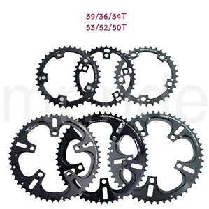 DRIVELINE Chainring BCD 110,Road Bike 53/52/50/39/36/34T 7075 AL,Black,11Speed - Picture 1 of 8