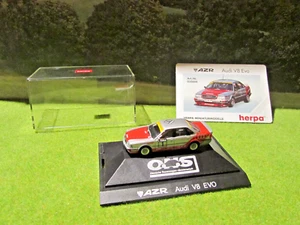 1:87 Audi V8 Evo AZR DTM F.Biela Nr.1 H0 Herpa Sammlung Vitrine - Picture 1 of 6