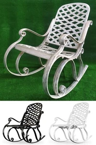 SEDIA A DONDOLO IN ALLUMINIO GREZZO MOD. MAYA - DA ESTERNO, GIARDINO - Imagen 1 de 8