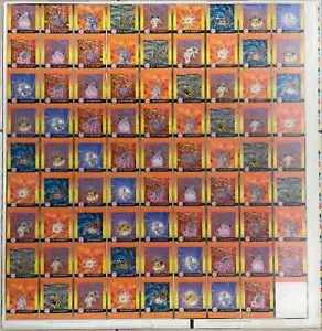 Pokemon Action Flipz Series One Premier Edition Uncut Sheet 21-30 - Vintage 1999 - Picture 1 of 7