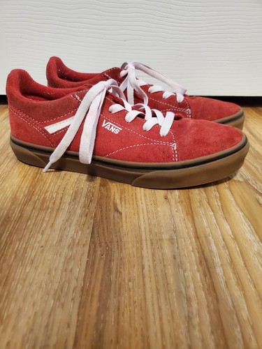 Sneakers Vans Off The Wall scamosciate giovanili rosse scamosciate 500714 taglia US 4 5 T122